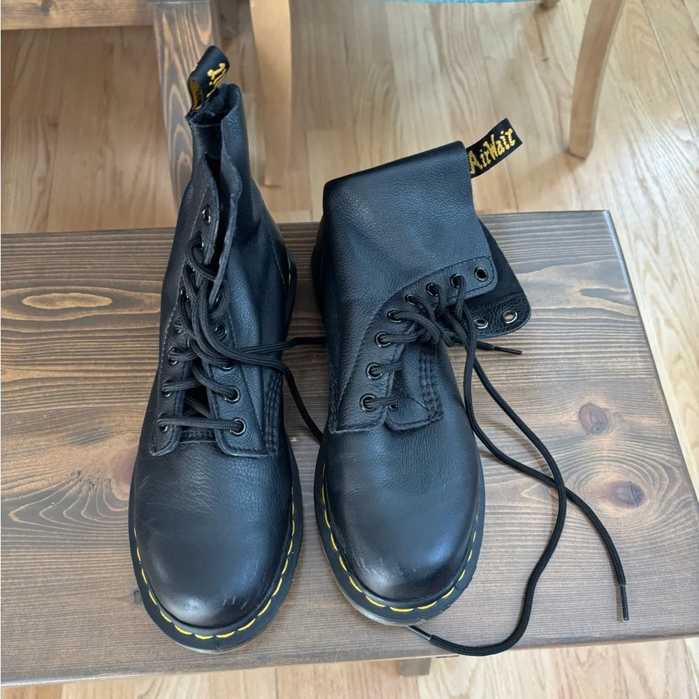Dr. Martens Black Combat Boots - Picture 1 of 5